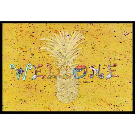 Carolines Treasures Carolines Treasures 8557-MAT Pineapple Indoor Or Outdoor Mat - 18 x 27 in. 8557-MAT